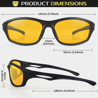 Sonnenbrille Herren Polarisiert Verspiegelt TR90 Sportbrille UV400 Cat