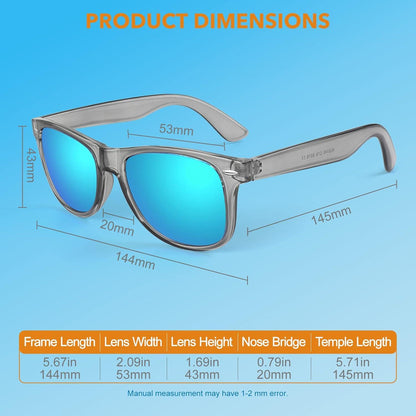 Sonnenbrille Polarisiert Retro Stil Vintage Unisex UV400 Cat 3 CE