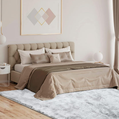 Flauschiger Teppich ROHATIM Hochflor 160x230 cm Weich Shaggy Hellgrau