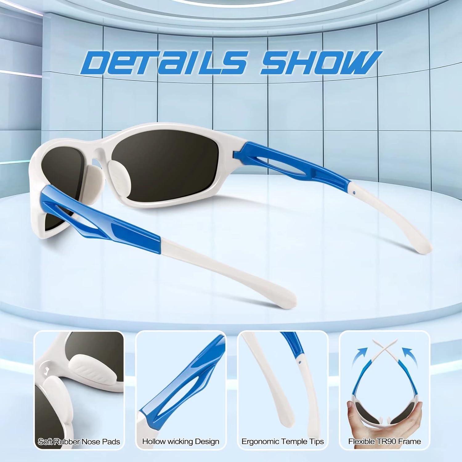 Polarisierte TR90 Sportbrille Herren UV400 Cat 3 CE Schutz