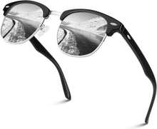 Polarisierte Sonnenbrille Retro Klassisch UV400 Halbrahmen Angeln