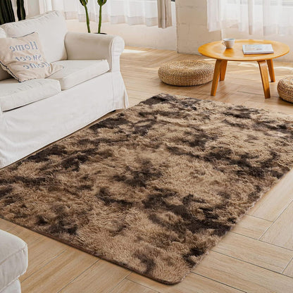 Weicher Hochflor Shaggy Teppich 120x160 cm Braun