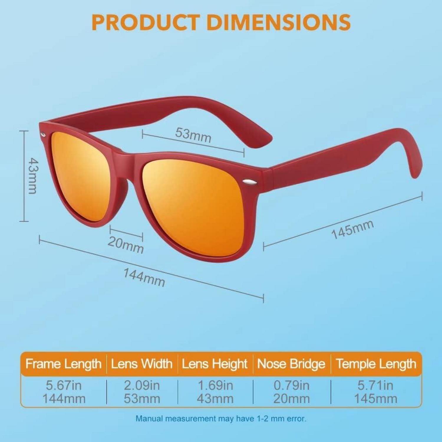 Polarisierte Sonnenbrille Retro Vintage Stil UV400 Klassisch Unisex