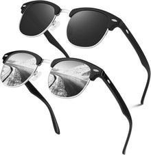 LINVO Polarisierte Retro-Sonnenbrille UV400 für Reisen & Angeln