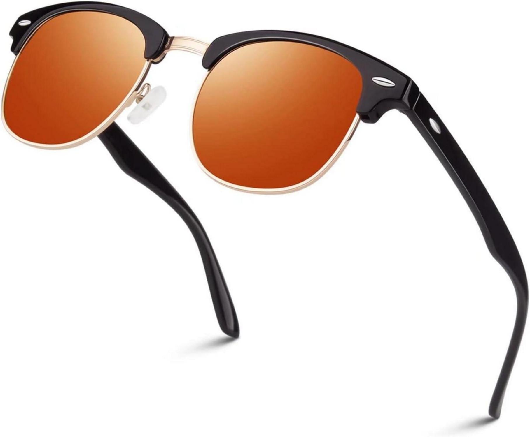 Polarisierte Retro Sonnenbrille UV400 Orange Linse