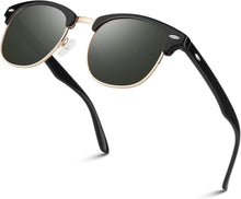 Polarisierte Retro-Sonnenbrille UV400 Halbrahmen für Damen und Herren