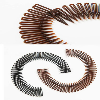 Elastischer Kunststoff Stretch Haarkamm 2 Stücke - Vollkreisförmig