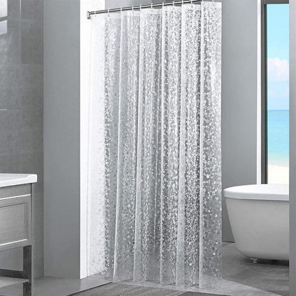 Duschvorhang 3D Steinmuster 100% Eva-Material Wasserdicht 180x200cm