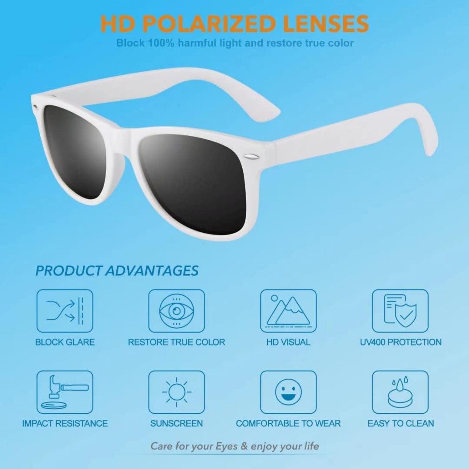 Polarisierte Sonnenbrille UV400 Vintage Stil Retro