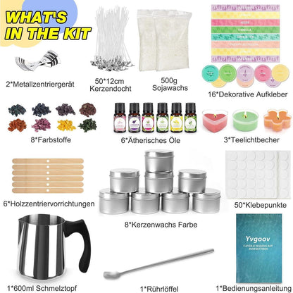 Kerzen selber machen Set Kerzenherstellung Kit mit Duftölen
