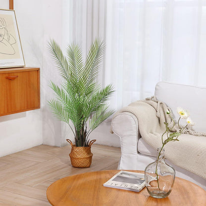 Große Künstliche Areca Palme 120cm Topf Kunstpflanze Dekor 2er Set