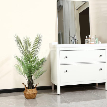 Künstliche Areca Palme 120cm im Topf Kunstpflanze Groß Fake Pflanzen Plastik Pflanze