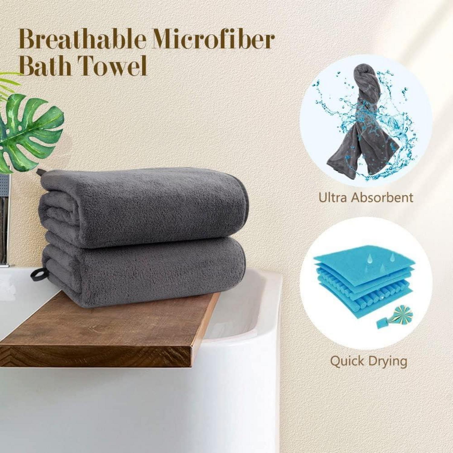 Badetuch-Set 2-teilig 68,6x137,2cm Mikrofaser