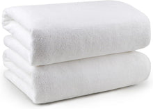 Weißes Mikrofaser-Badetuch 2er Set 68,6x137,2cm