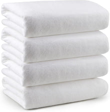Badetuch-Set 4er-Pack Weiß Mikrofaser Saugfähige Körperhandtücher