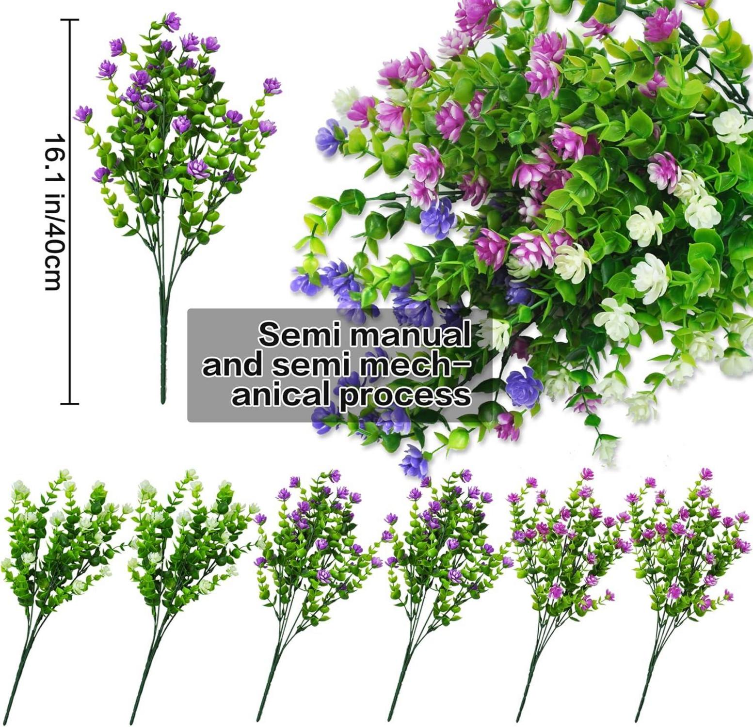 Künstliche Blumen Balkon Wetterfest UV-beständig 6 Bündel