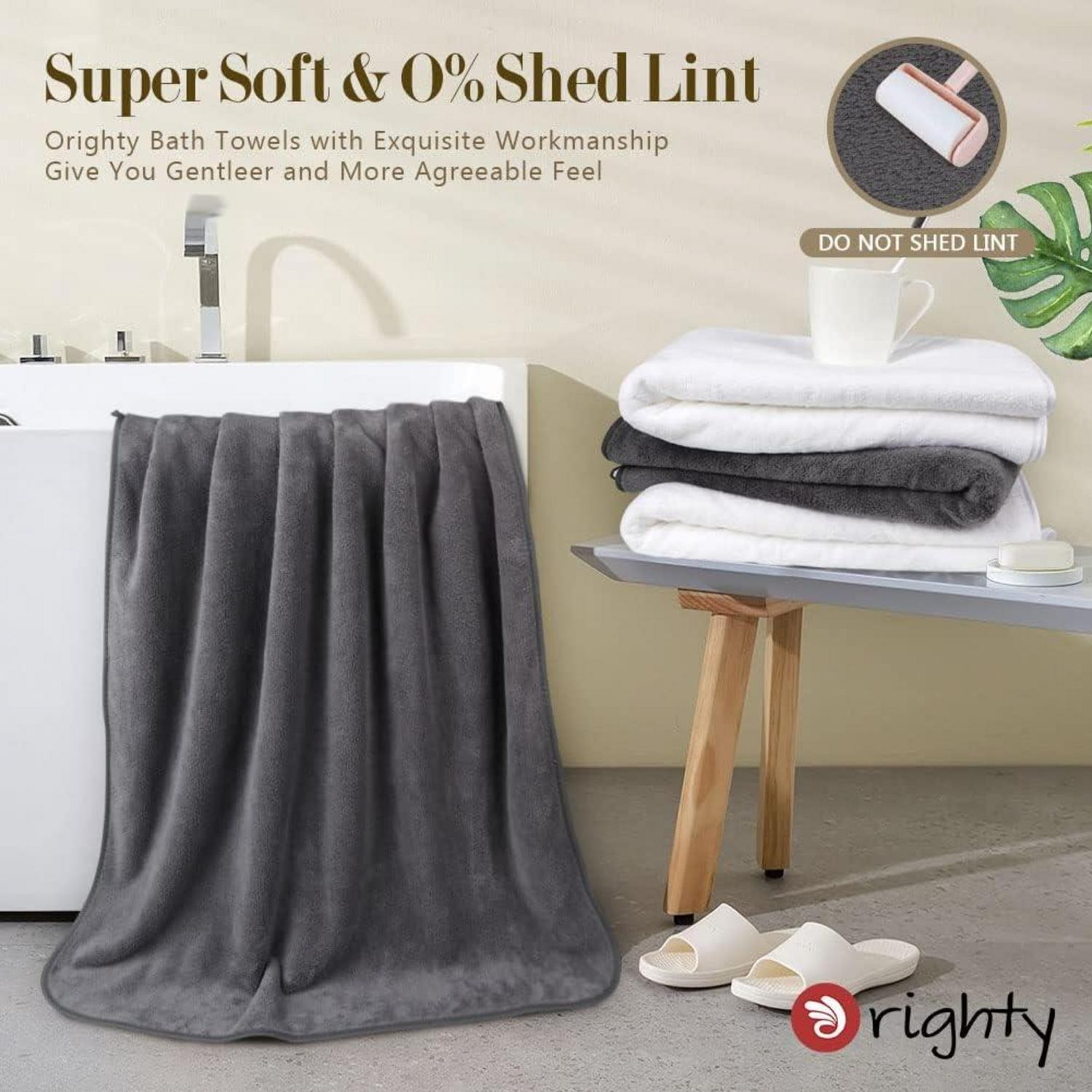 Saugfähiges Mikrofaser-Badetuch-Set 68x137cm Fitness Spa Yoga Grau
