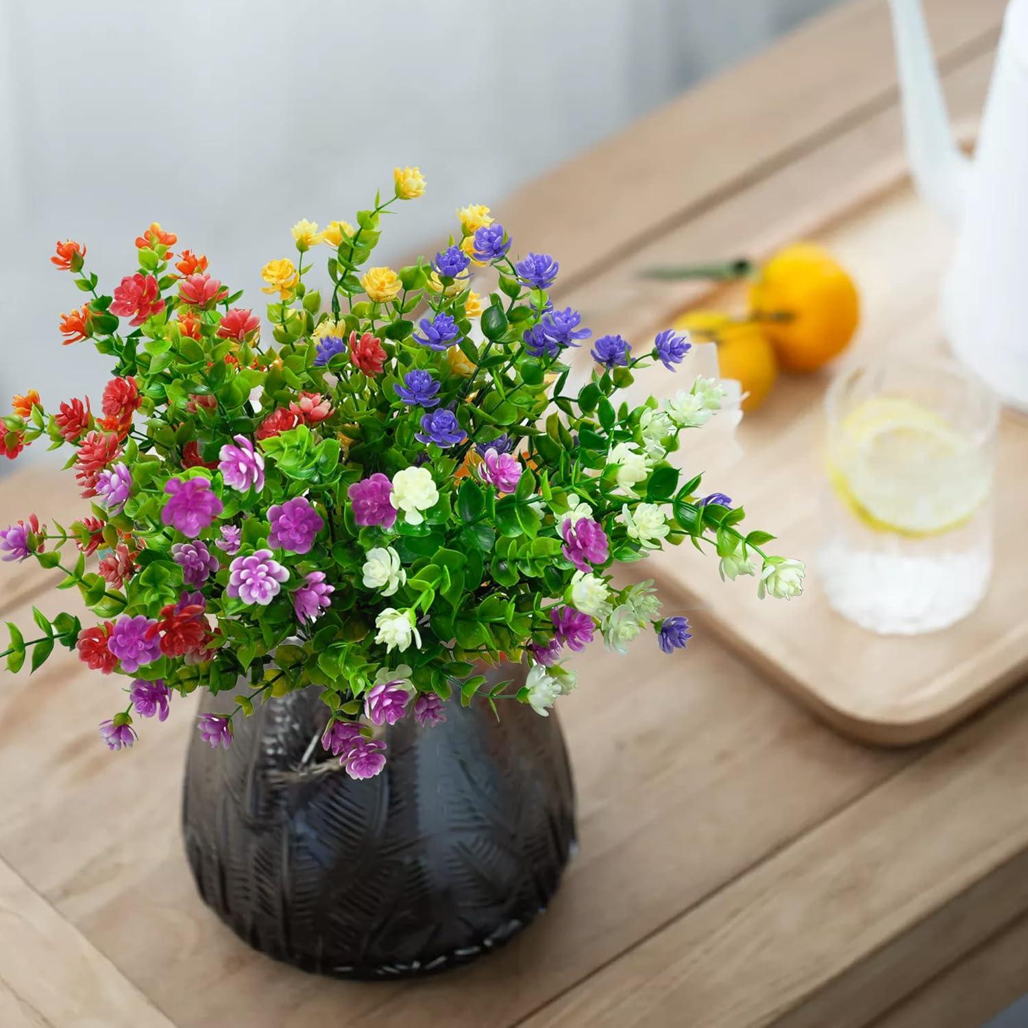 Künstliche Blumen Balkon Wetterfest UV-beständig 6 Bündel