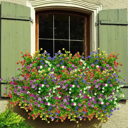 6er Set Künstliche Blumen Balkon Wetterfest UV-beständig Außenbereich