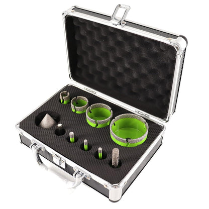 Diamant Fliesenbohrer Set 10tlg. mit Fingerfräser & Adapter