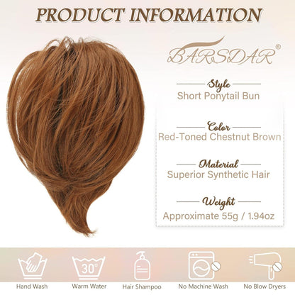 Haarteil Hair Extensions Pferdeschwanz-Verlängerung Light Auburn 20cm