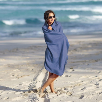 Microfaser Handtücher Set für Sport und Reisen - Navy Blau