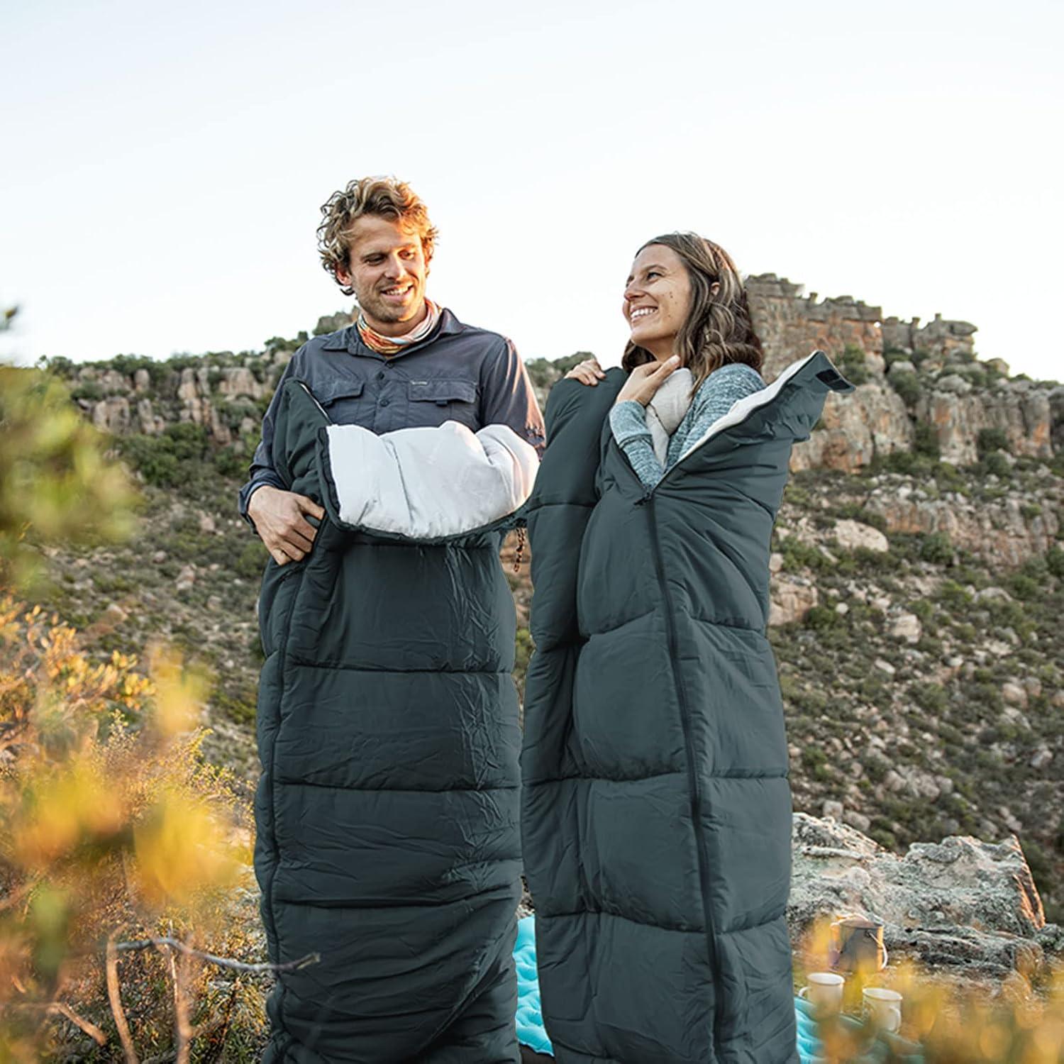 Naturehike Schlafsack für Erwachsene Leicht 3 Jahreszeiten Wandern Blau