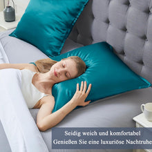 2er Set Satin Kissenbezug 80x80, Seidig