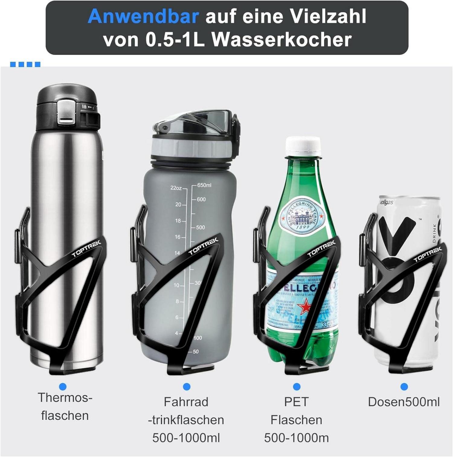 Fahrrad Flaschenhalter Toptrek Farbverlaufen Getränkehalter Leicht PC 6.5-8cm