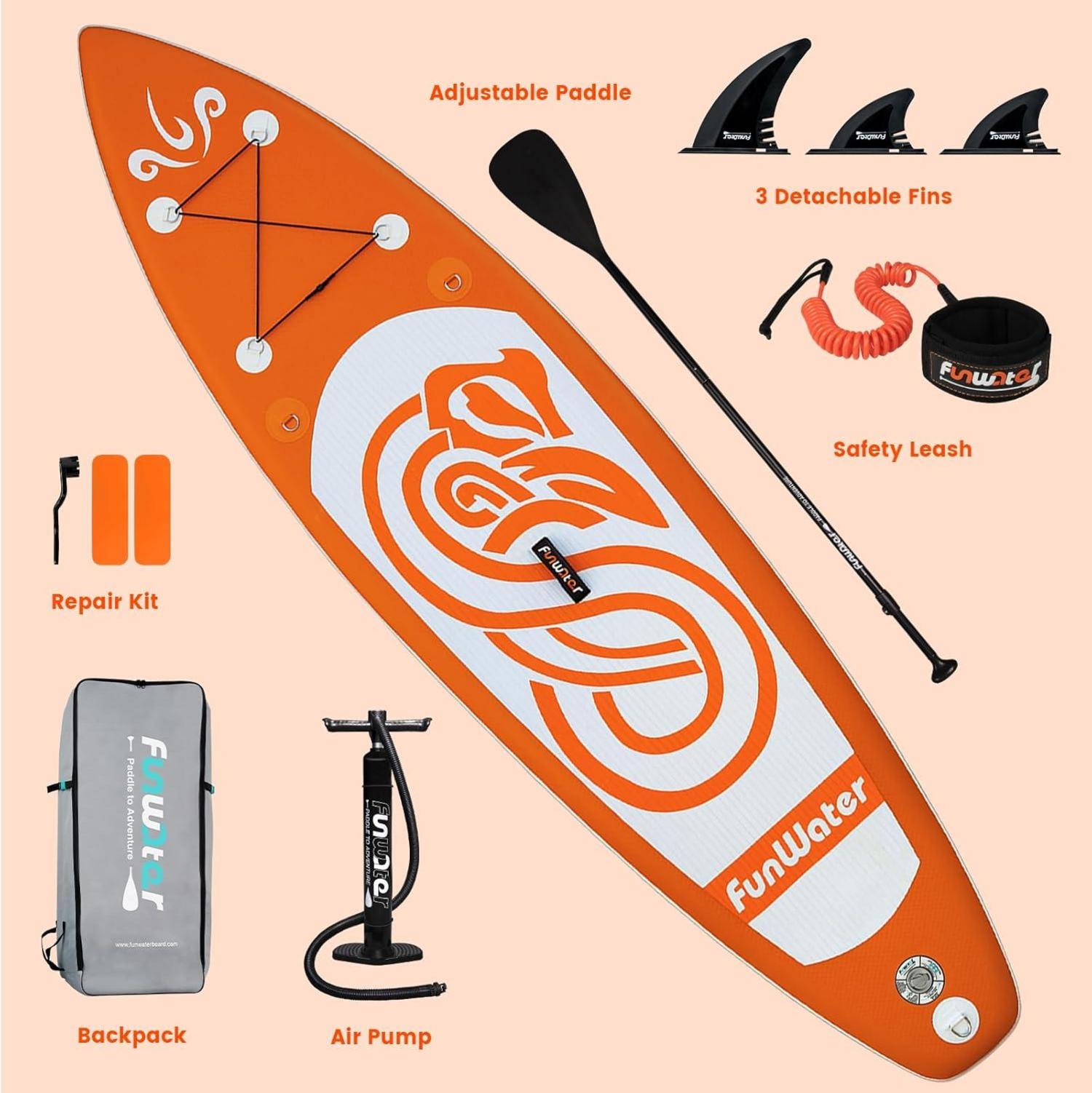 Aufblasbares Stand Up Paddle Board SUP 300lbs Yoga Surfen Angeln