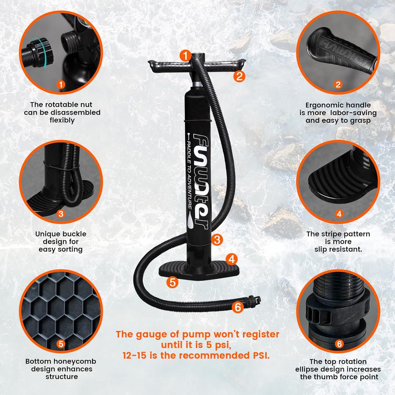 Aufblasbares Stand Up Paddling Board SUP Board mit Zubehör - Orange