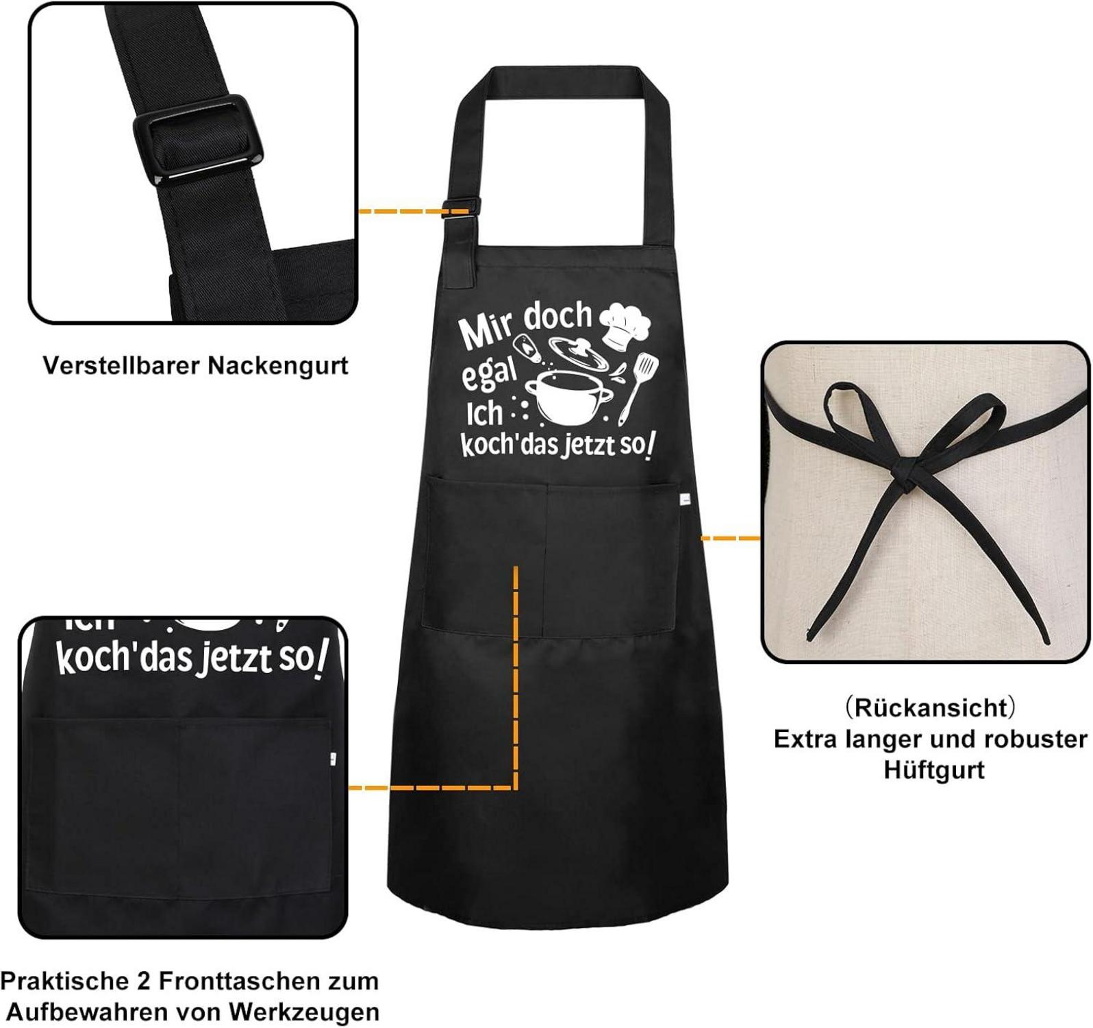 Lustige Kinder-Kochschürze mit Taschen für Jungen und Mädchen