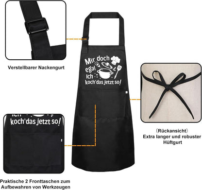 Lustige Kinder-Kochschürze mit Taschen für Jungen und Mädchen