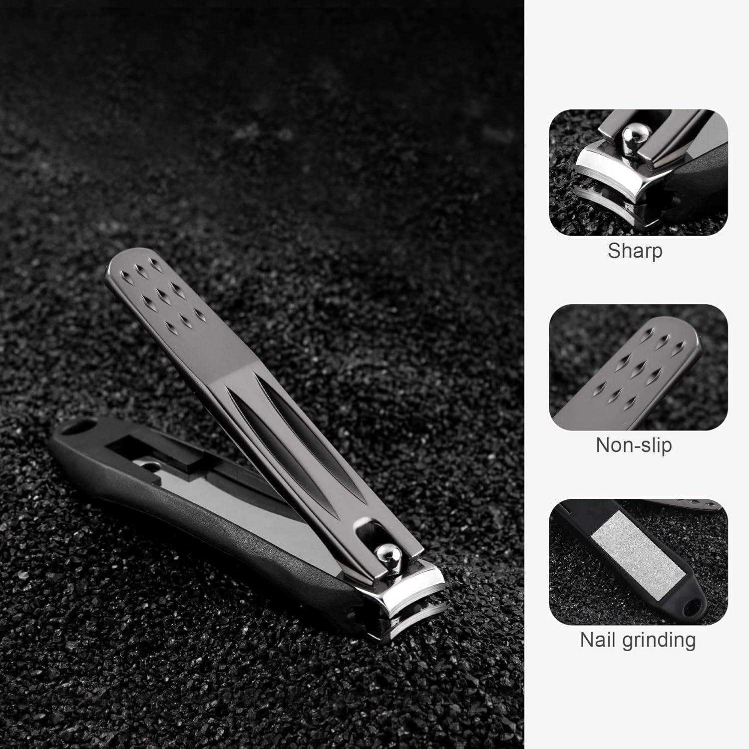 FERYES Nagelknipser mit Nagelfang und Integrierter Nagelfeile Maniküre Clipper