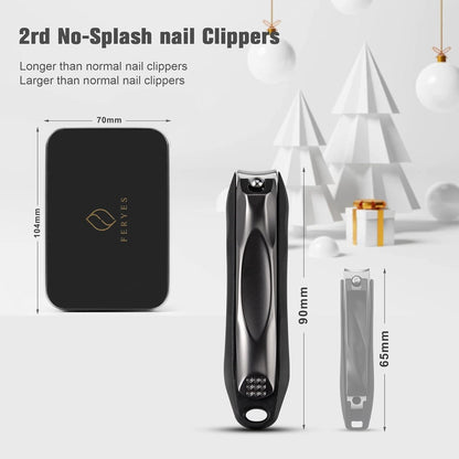 FERYES Nagelknipser mit Nagelfang und Integrierter Nagelfeile Maniküre Clipper