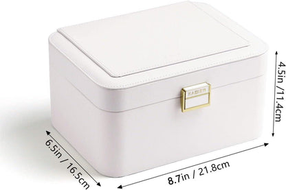 KAMIER Schmuckkästchen für Damen 2 Schich Schmuckschatulle