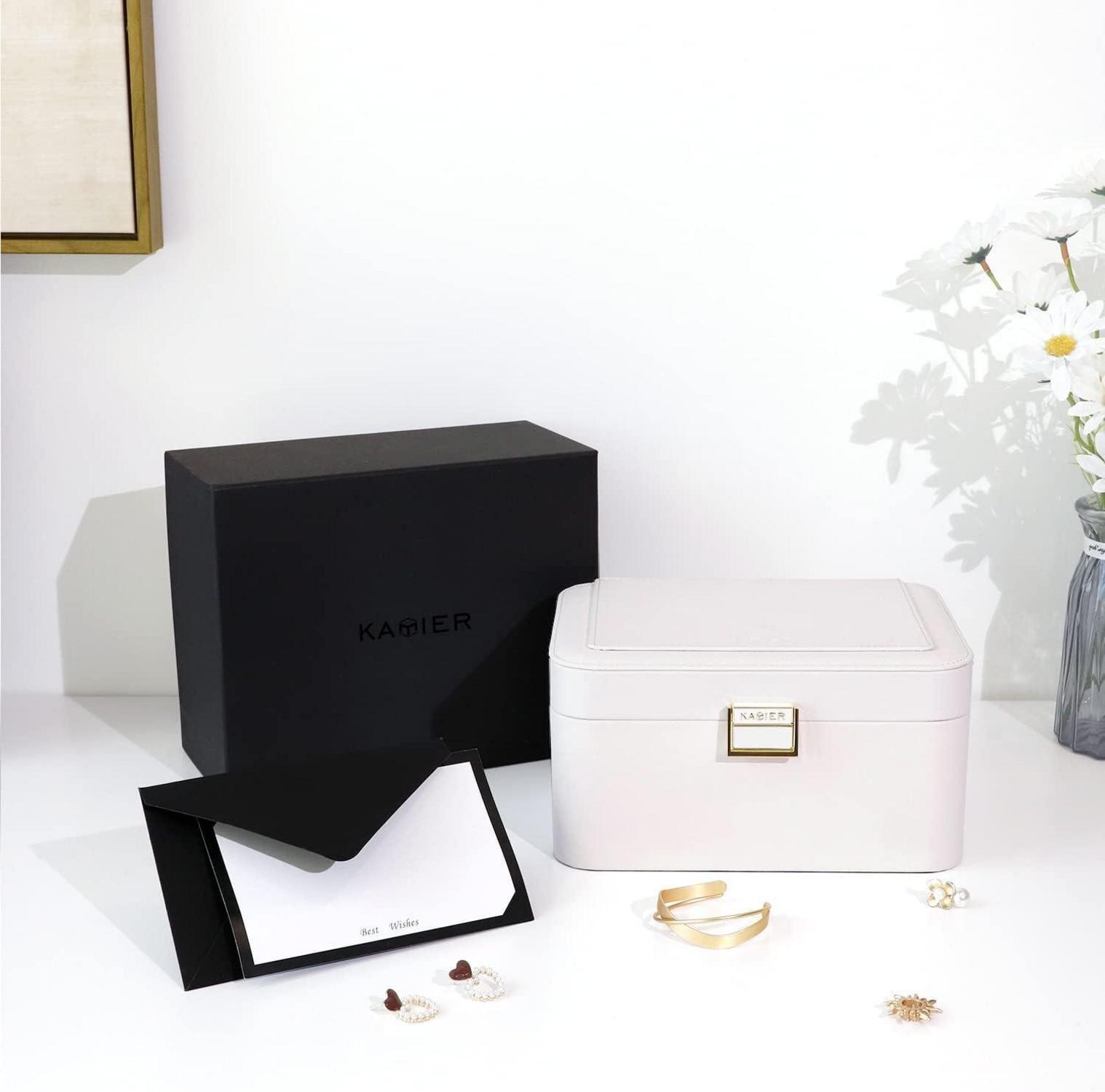 Schmuckkästchen Damen 2 Schicht Schmuckbox Groß Halsketten Wasserfest=dict