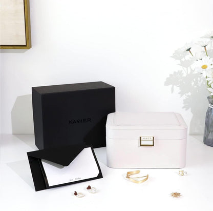 Schmuckkästchen Damen 2 Schicht Schmuckbox Groß Halsketten Wasserfest=dict