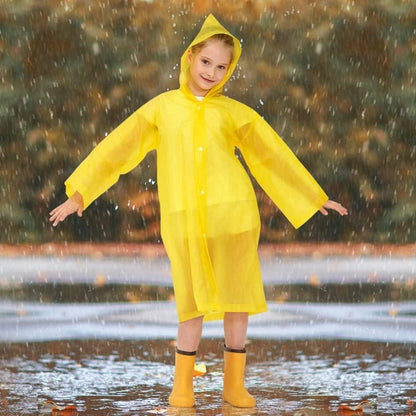 Opret Kinder Regenponcho 2er Set Wasserdicht Wiederverwendbar Blau Gelb