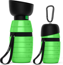 Pecute Trinkflasche Hunde Unterwegs Silikon Wasserschale Grün 650ml