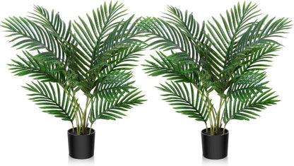 Künstliche Areca Kunstpalme 60cm 2er Pack Grün im Topf