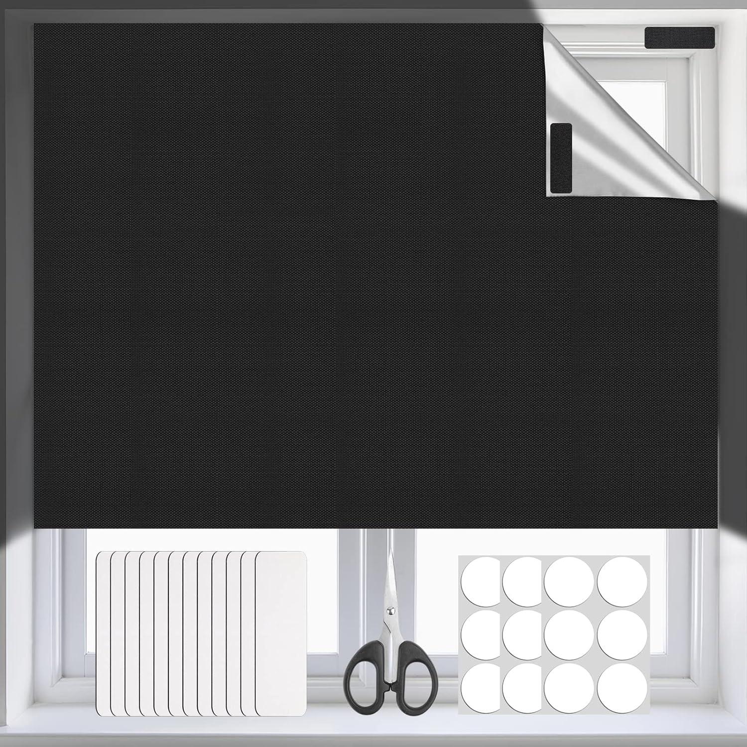Verdunkelungsstoff mit Klettband ohne Bohren, 300x145