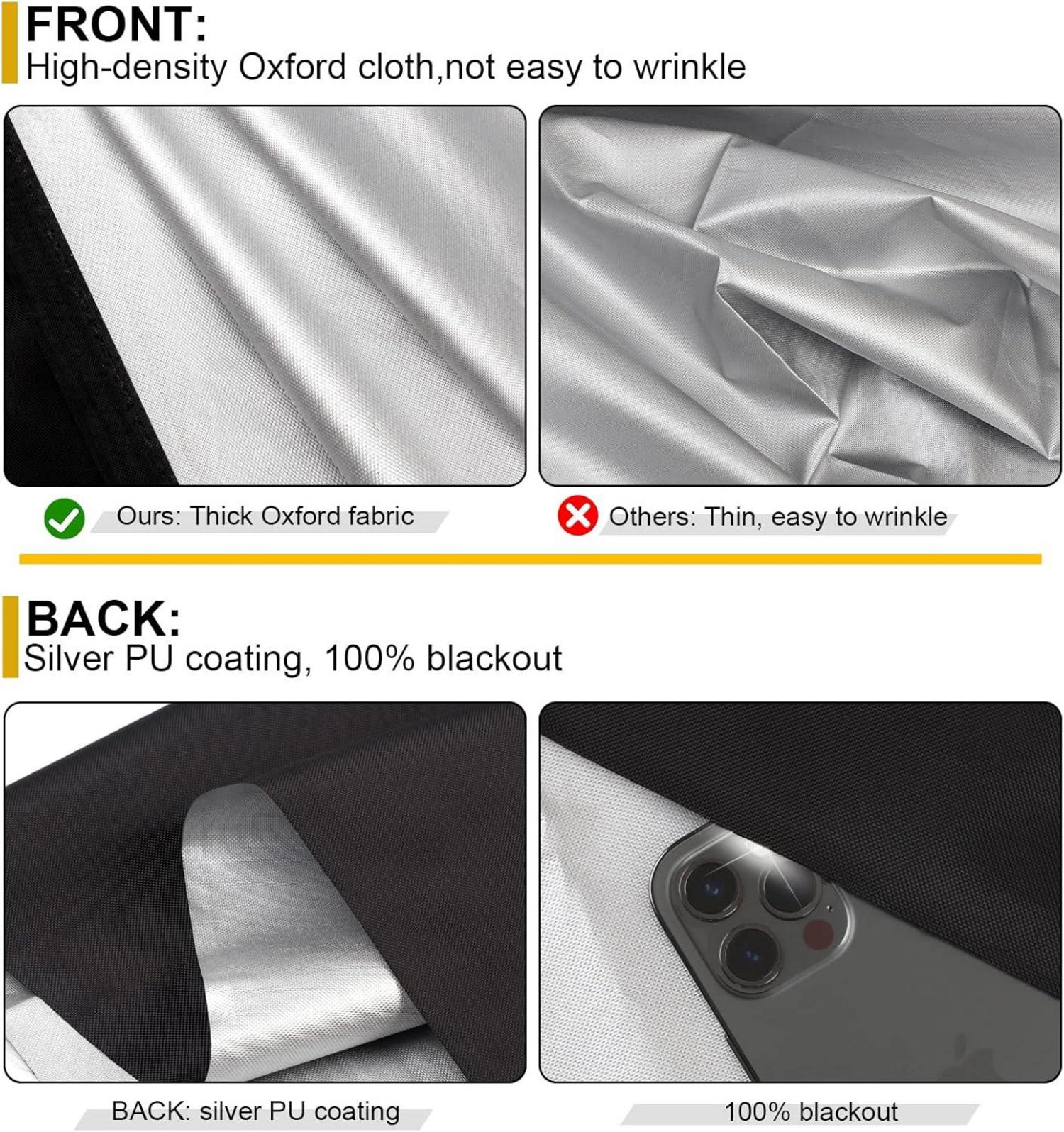 Fenster Verdunkelung 100% Abdunkeln Sonnenschutz Rollo 300x145cm ohne