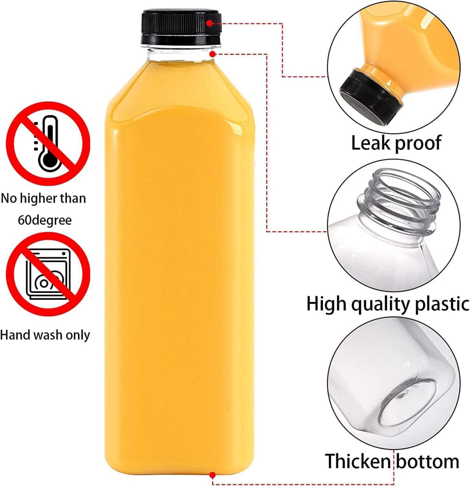 10 Jucoan 1000 ml Saftflaschen mit schwarzen