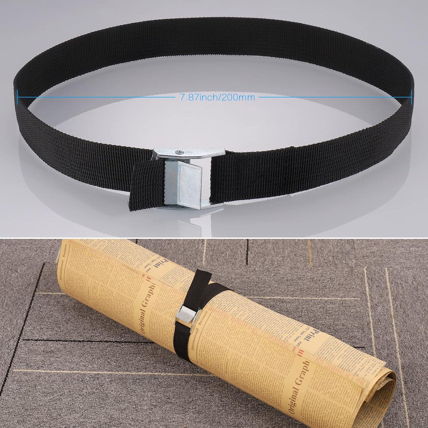 Spanngurte Kurz 10 Stück 65cm Verstellbar Klemmschloss Schwarz
