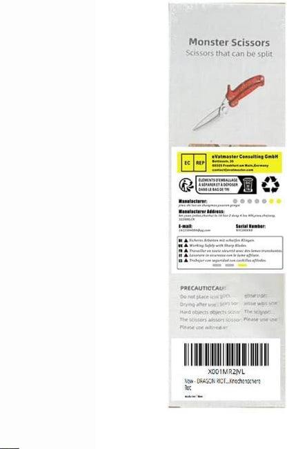 Abnehmbare Geflügelschere Heavy Duty Küchenschere Knochenschere Rot