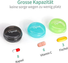 Tablettenbox Pillendose Klein 3 Stück Tragbar Vitamine