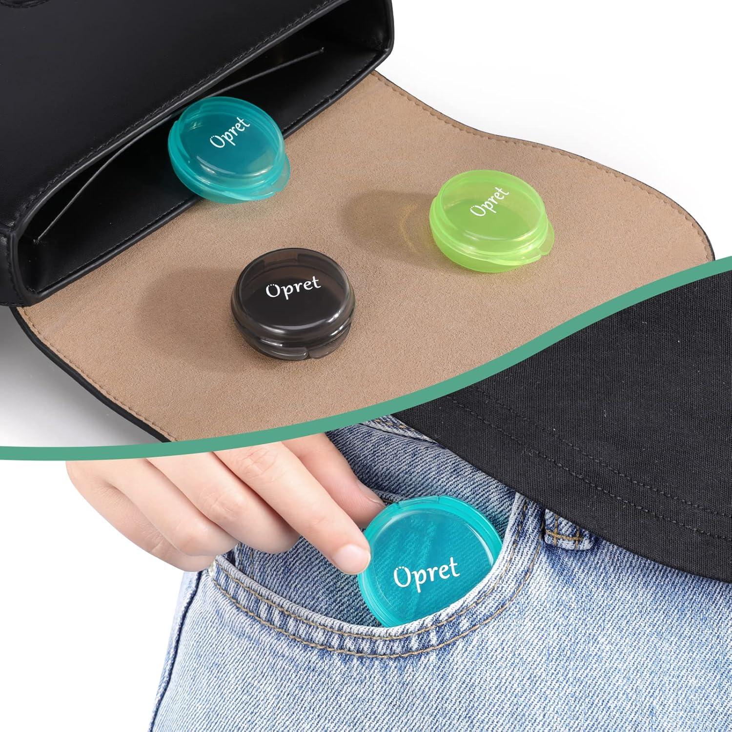 Tablettenbox Pillendose Klein Tragbar Vitamine Fischöl 3 Stk Schwarz