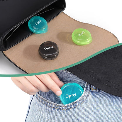 Tablettenbox Pillendose Klein Tragbar Vitamine Fischöl 3 Stk Schwarz