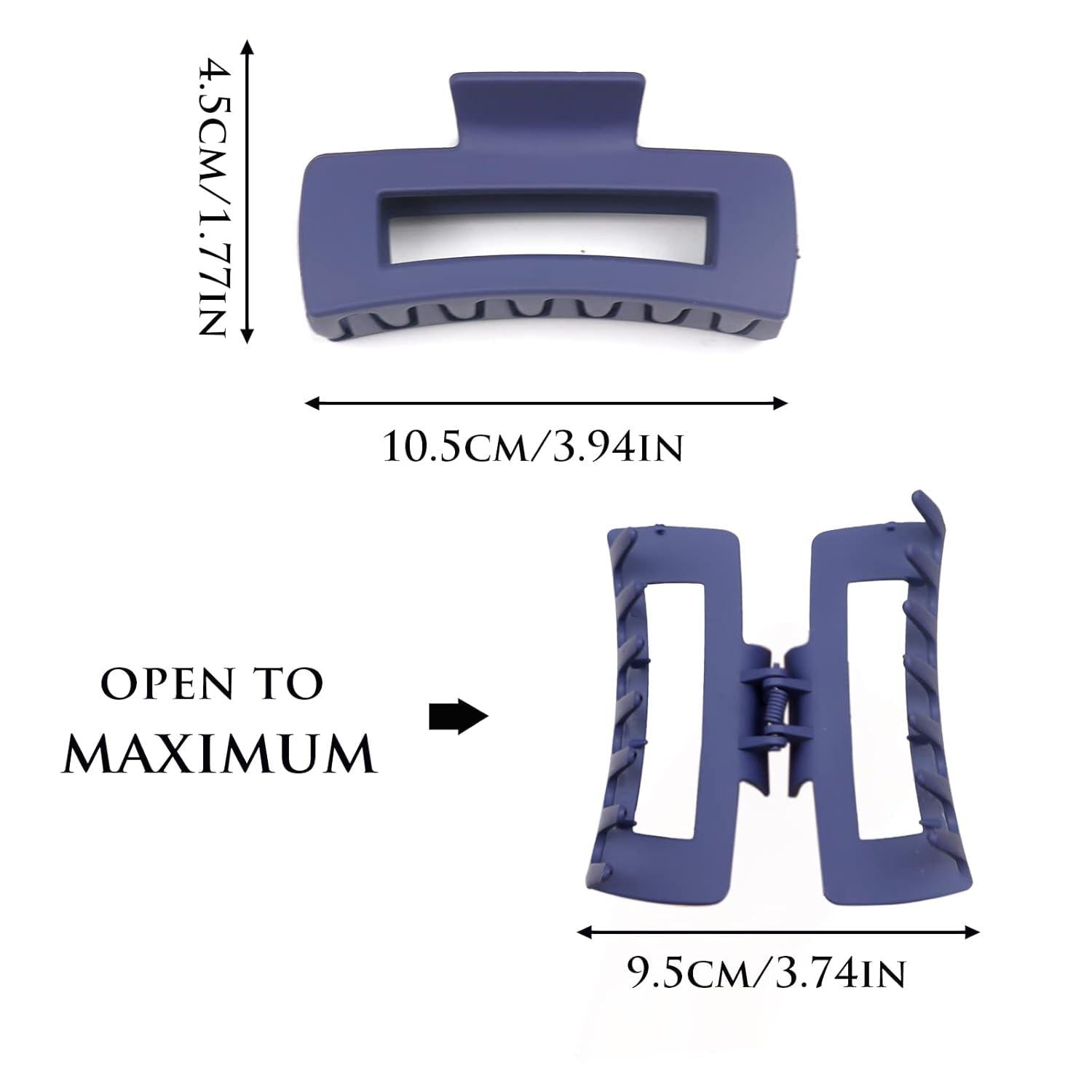 Große Rutschfeste Haarspangen Damen 11 cm - 6er Set